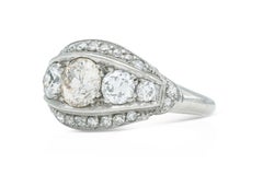 Antique Art Deco 1920s Old European Cut Diamond Engagement Ring