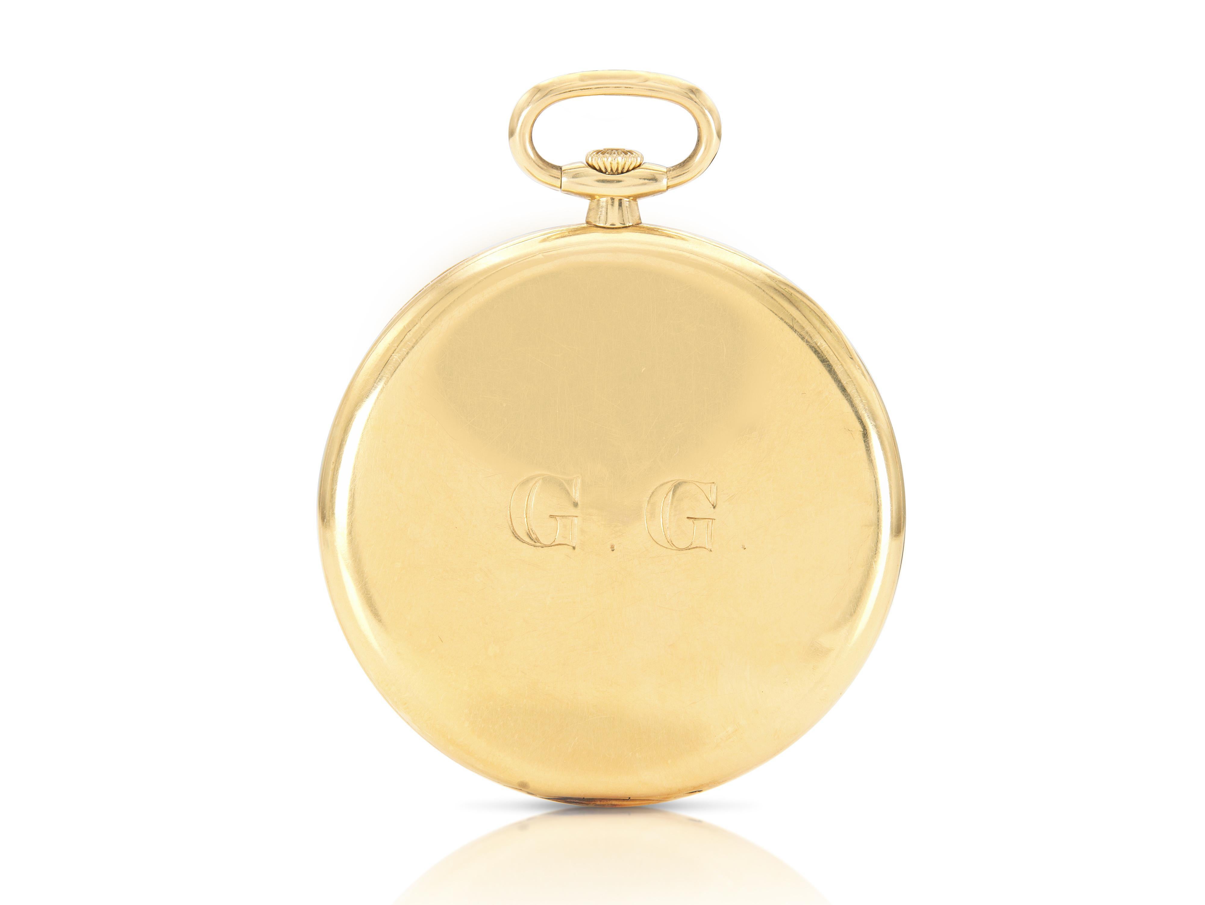 Antico orologio da tasca in oro Patek Philippe & Cie Art Deco anni '20 In condizioni buone in vendita a New York, NY