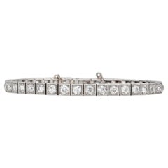 Raymond Yard, bracelet ligne Art déco ancien des années 1920 avec diamants de 6,00 carats