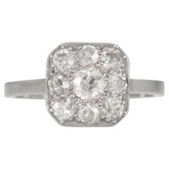 Bague Art déco ancienne des années 1930 avec diamants de 1,00 carat