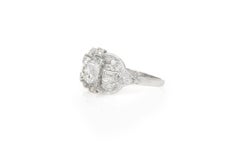 Antique Art Deco 1930s 1.00 Carat Old European Cut Diamond Engagement Ring