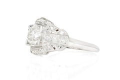 Antique Art Deco 1930s 1.08 Carat Old European Cut Diamond Engagement Ring