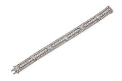 Antique Art Deco 1930s 12.00 Carat Diamond Bracelet
