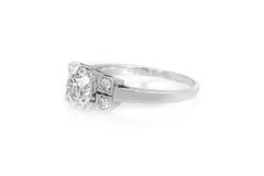 Antique Art Deco 1930s 1.30 Carat Old European Cut Diamond Engagement Ring