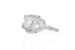 Antique Art Deco 1930s 1.57 Carat Old European Cut Diamond Engagement Ring