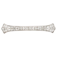 Antike Art Deco 1930er Jahre 2,00 Karat Diamant Bar-Anstecknadel