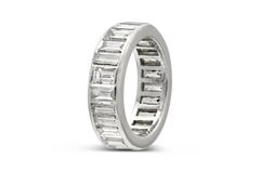 Antique Art Deco 1930s 3.50 Carat Baguette Cut Diamond Eternity Band