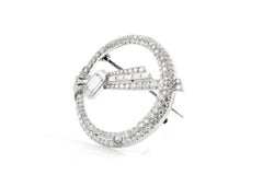 Antique Art Deco 1930s 5.00 Carat Diamond Circle Brooch