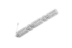 Antique Art Deco 1930s 52.00 Carat Marquise Cut Diamond Openwork Bracelet