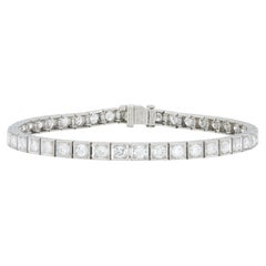 Antique Arte Antiques 1930s 6.30 Carat Diamond Line Bracelet