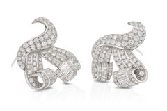 Antique Art Deco 1930s 8.00 Carat Diamond Double Clips