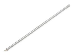 Antique Art Deco 1930s 8.00 Carat Diamond Line Bracelet