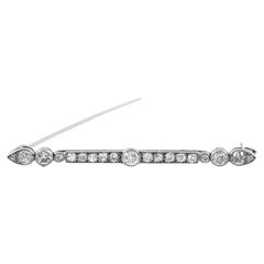 Cartier Broche ancienne Art déco des années 1930 en platine et diamants