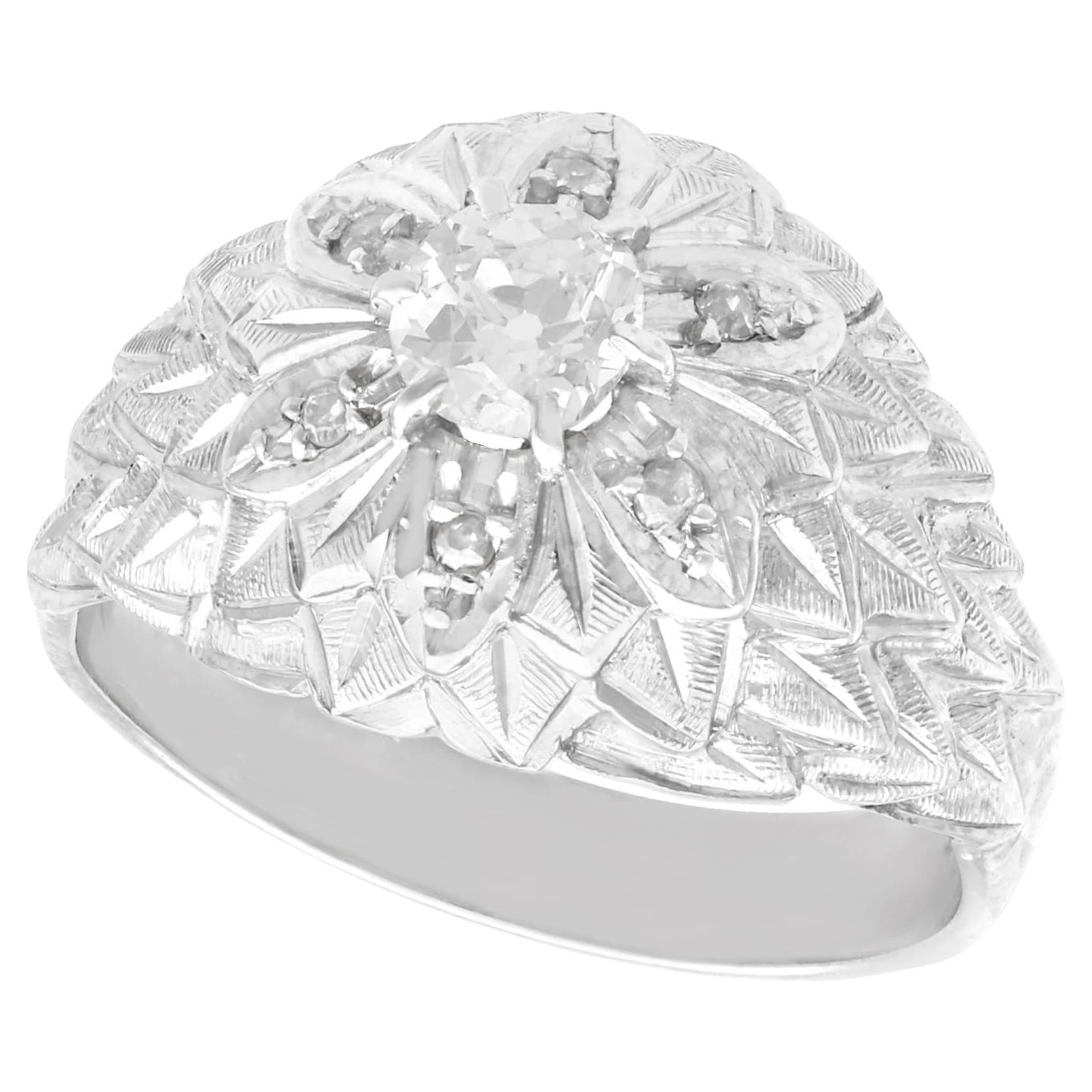 1930s Antique Art Deco White Gold and Rose Gold Mens Ring For Sale at ...