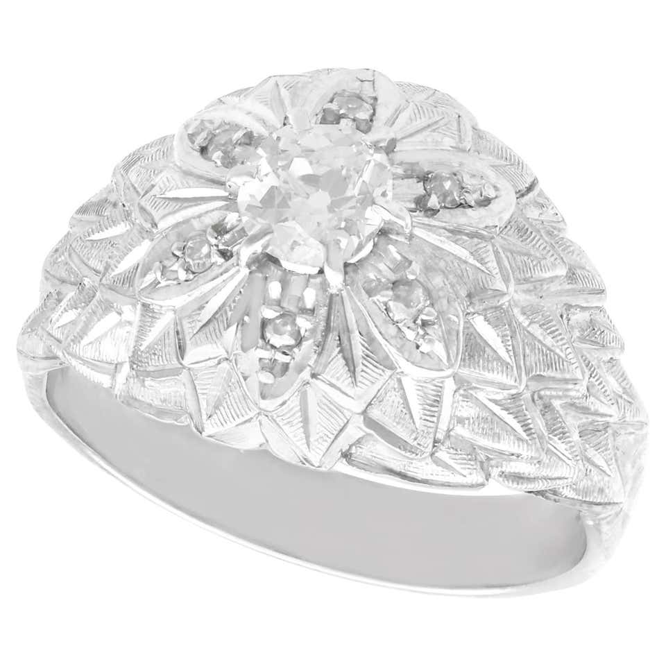 1930s Antique Art Deco White Gold and Rose Gold Mens Ring For Sale at ...