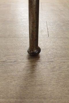 Antique Art Deco 1930s French Continental Metal Structure Glass Console Table