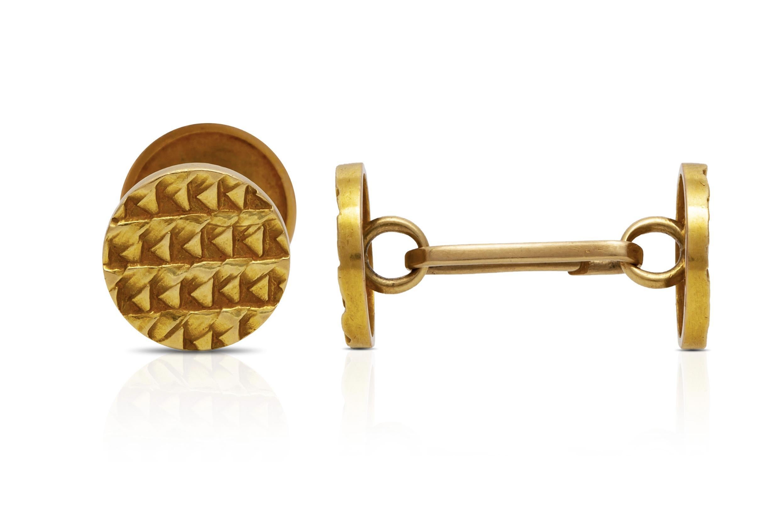 Gemelos de oro antiguos Art Déco años 30 Art Decó en venta