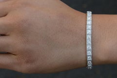 Antique Art Deco 2 Carat VS Diamond Straight Line Tennis Bracelet