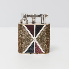 Antique Art Deco 20th Century Dunhill Giant Shagreen Table Lighter Circa 1920–30