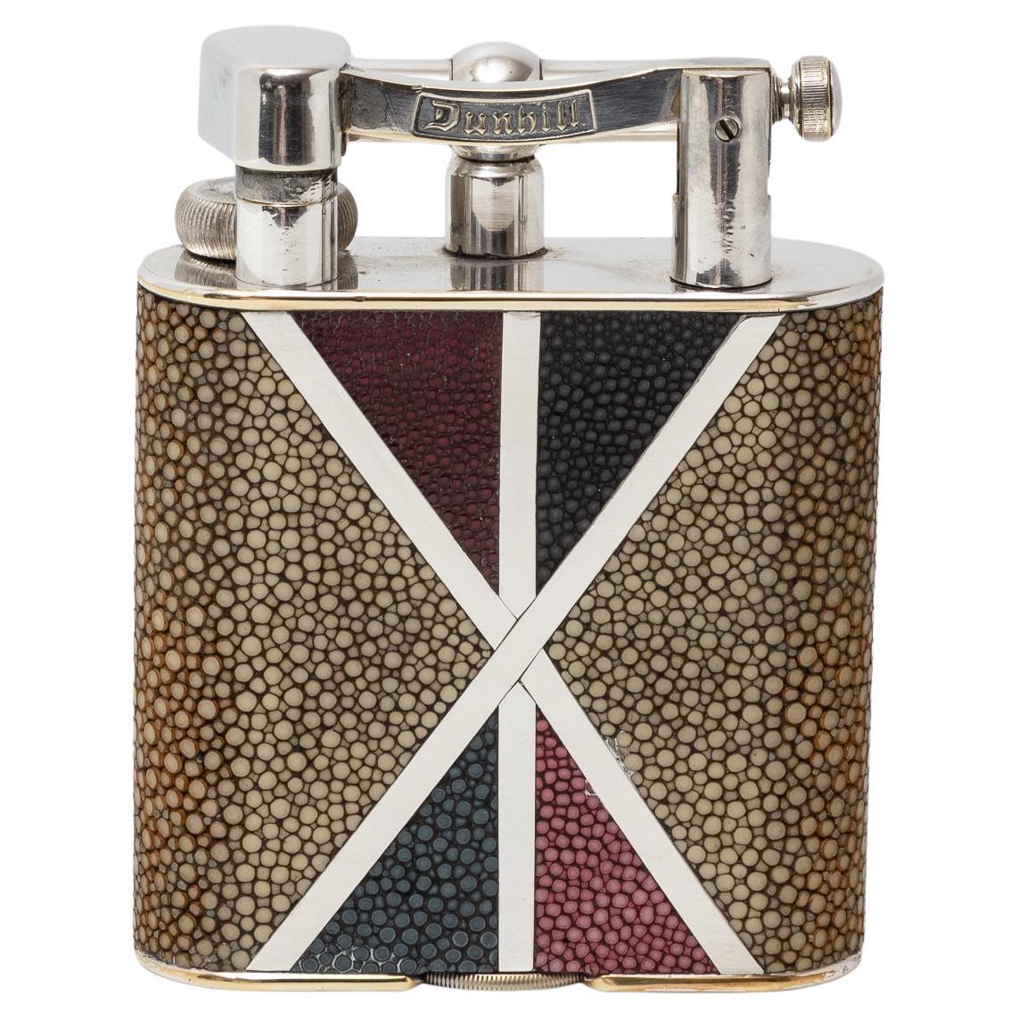 Antico accendino da tavolo Dunhill Giant Shagreen del 20° secolo CIRCA 1920-30 in vendita