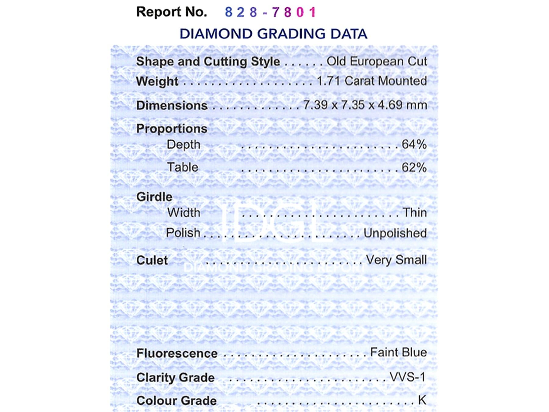 Antico ciondolo in platino e diamanti da 2,29 carati CIRCA 1930 in vendita 8
