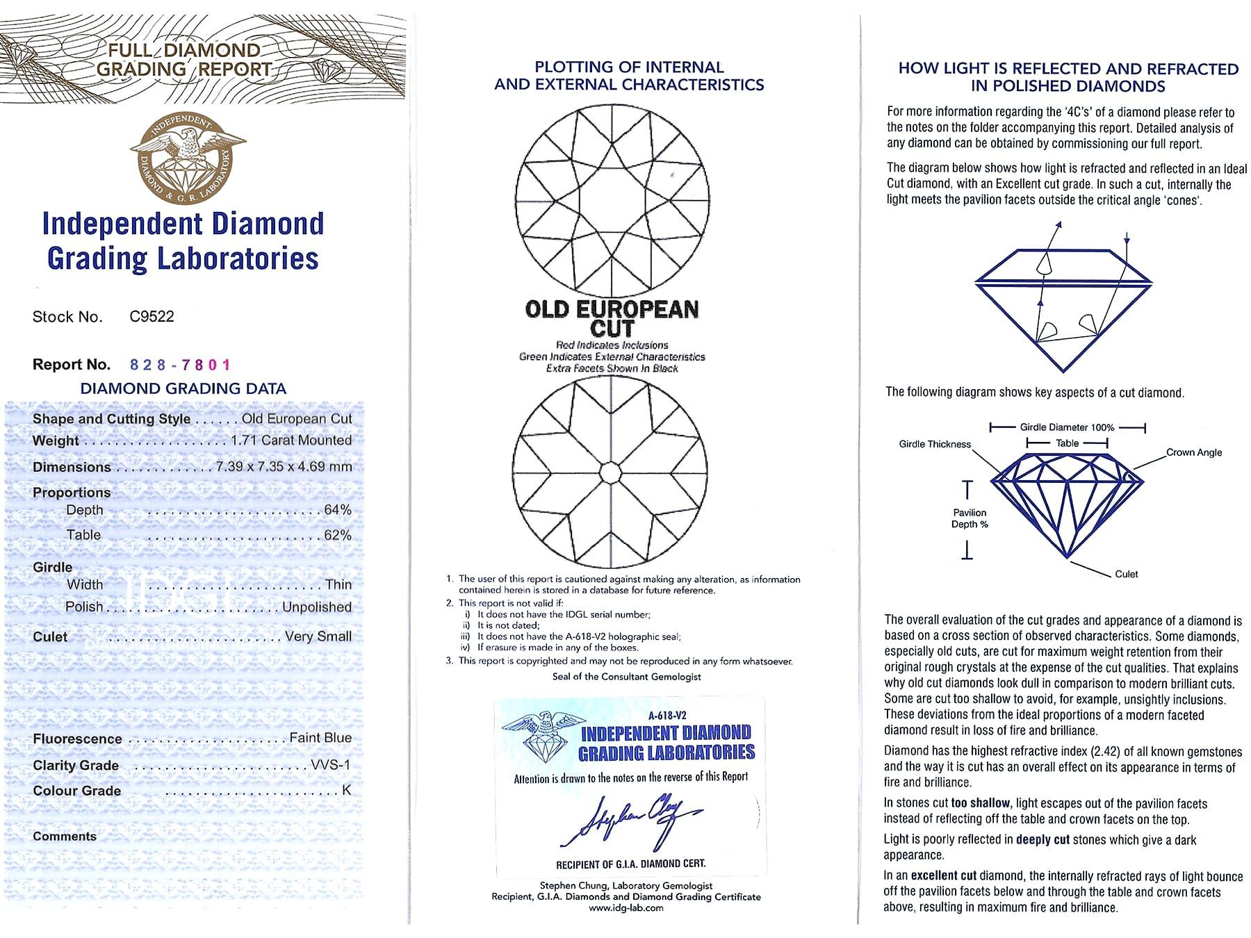 Antico ciondolo in platino e diamanti da 2,29 carati CIRCA 1930 in vendita 9