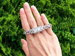 Montre cocktail ancienne en platine et diamant de 3,45 carats, Arte Antiques, vers 1925