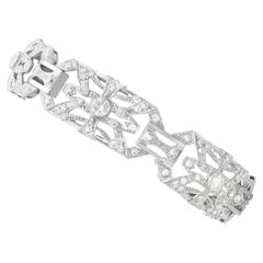 Vintage Art Deco 3.86ct Diamond and Platinum Bracelet