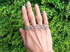 Antique Art Deco 3.92 Carat Diamond and Platinum Bracelet Circa 1930