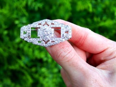 Antique Art Deco 5.03 Carat Diamond and Platinum Brooch Circa 1925