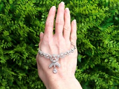 Antique Art Deco 7.63 Carat Diamond and Platinum Necklace Circa 1915