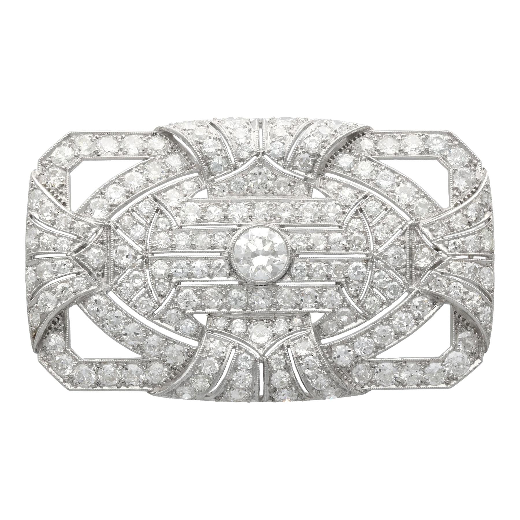 Antique Art Deco Silver Paste Brooch Pink Paste, 1920 at 1stDibs