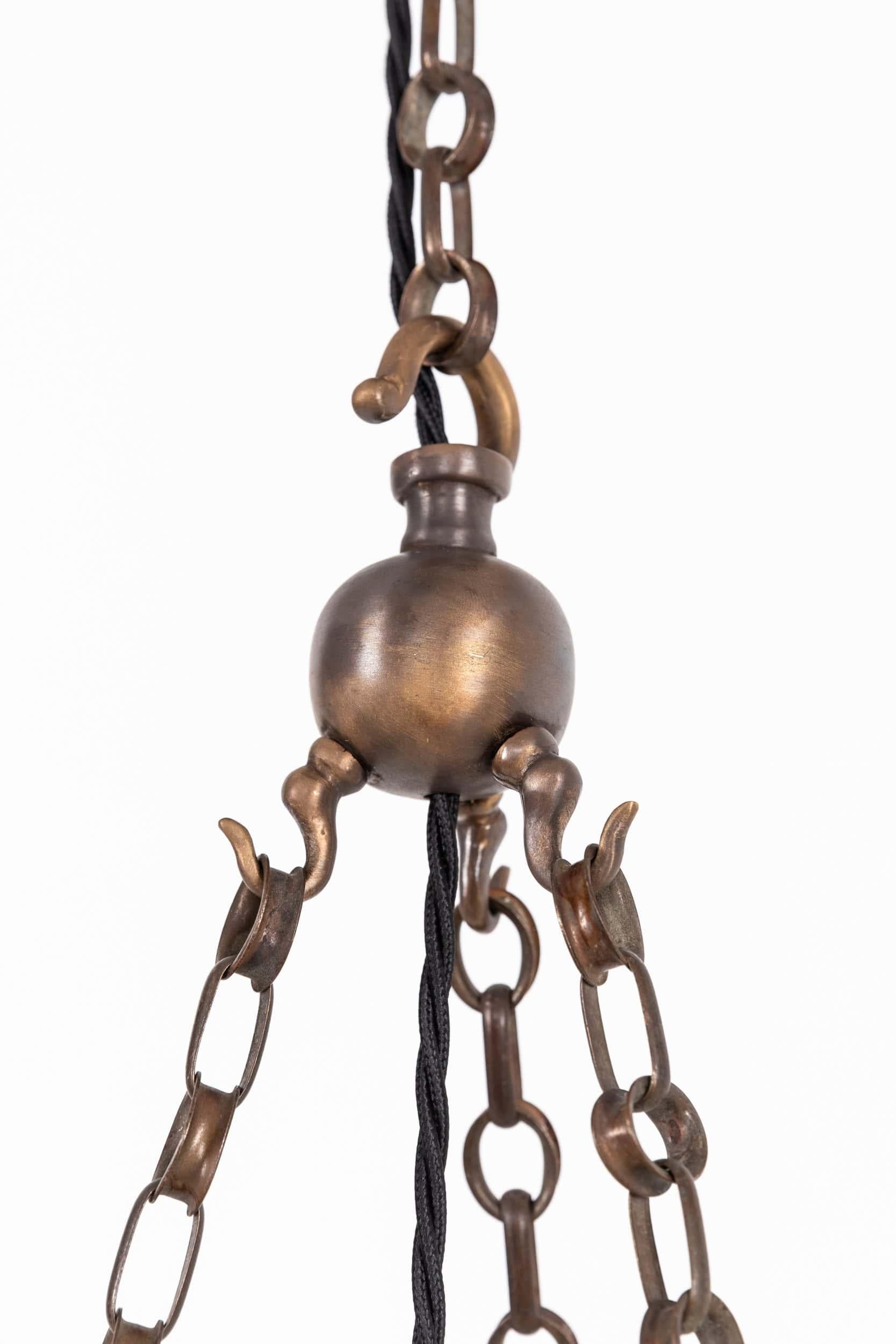 Antike Art-Déco-Deckenleuchte aus Alabaster mit Plafonnier-Deckenleuchte, um 1920 im Zustand „Relativ gut“ im Angebot in London, GB