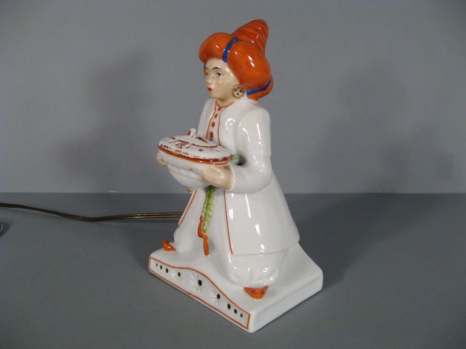 Mid-20th Century Antique Art Deco Aladdin Nightlight Perfume Burner -1Y96