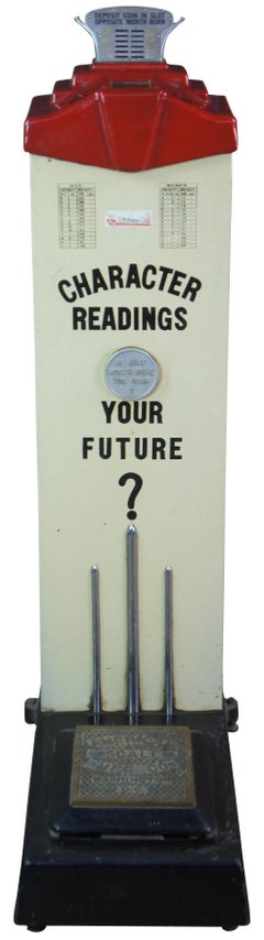 Antique Art Deco American Penny Fortune Scale Character Weight Fate Readings