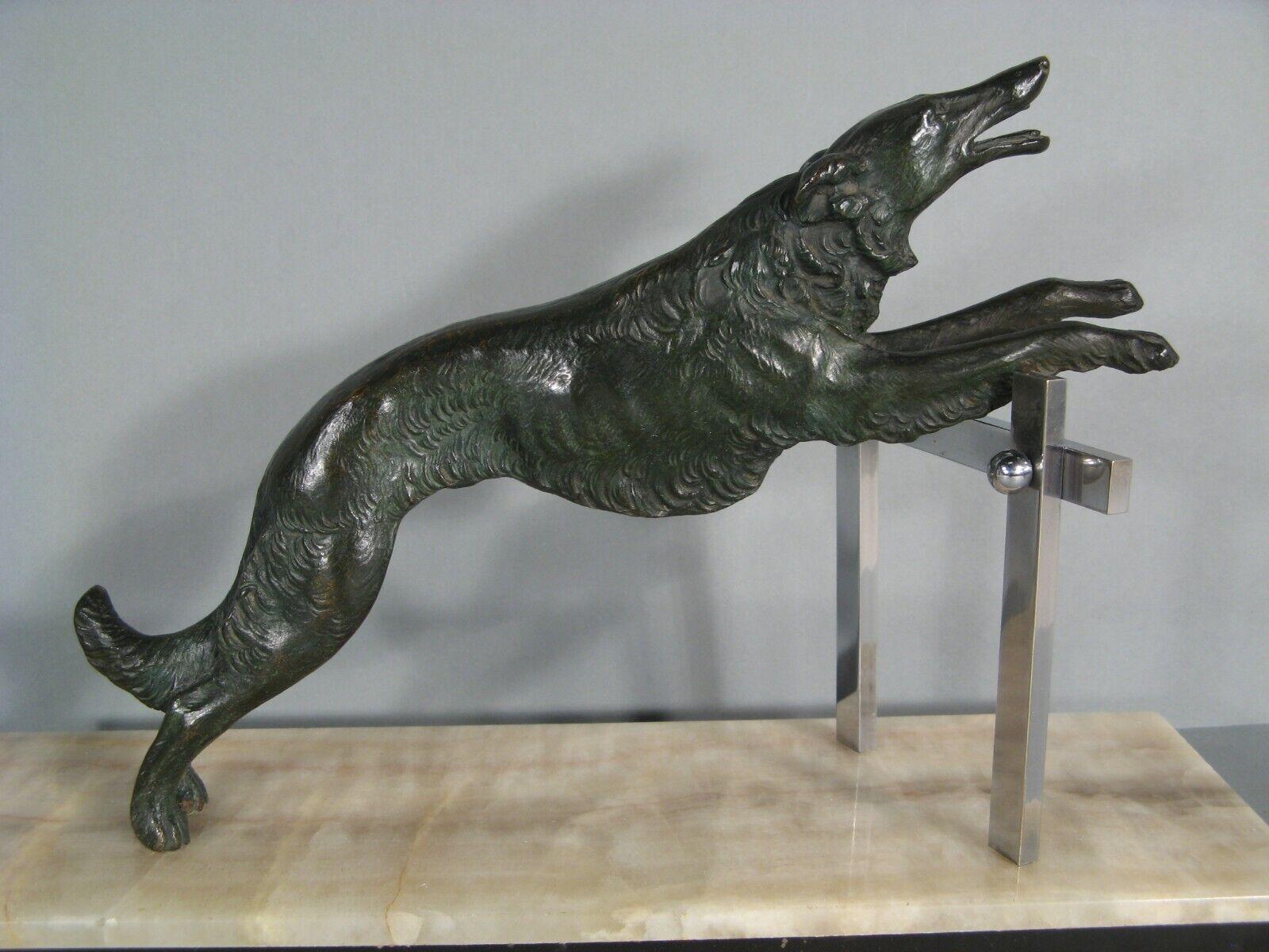Antique Art Deco Animal Sculpture in Bronze, 1930s, Racing Greyhound - 1Y162 1