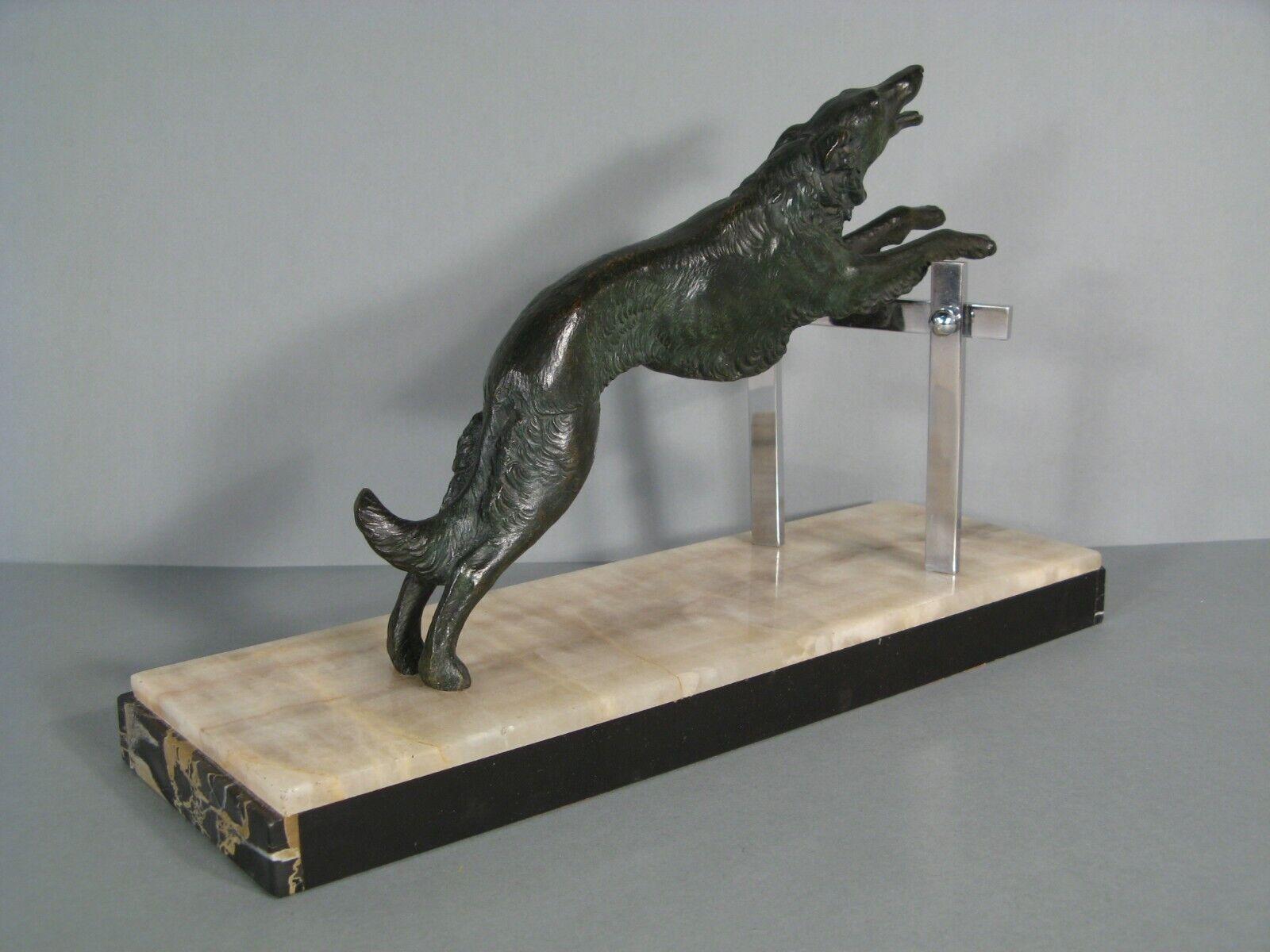 Antique Art Deco Animal Sculpture in Bronze, 1930s, Racing Greyhound - 1Y162 2