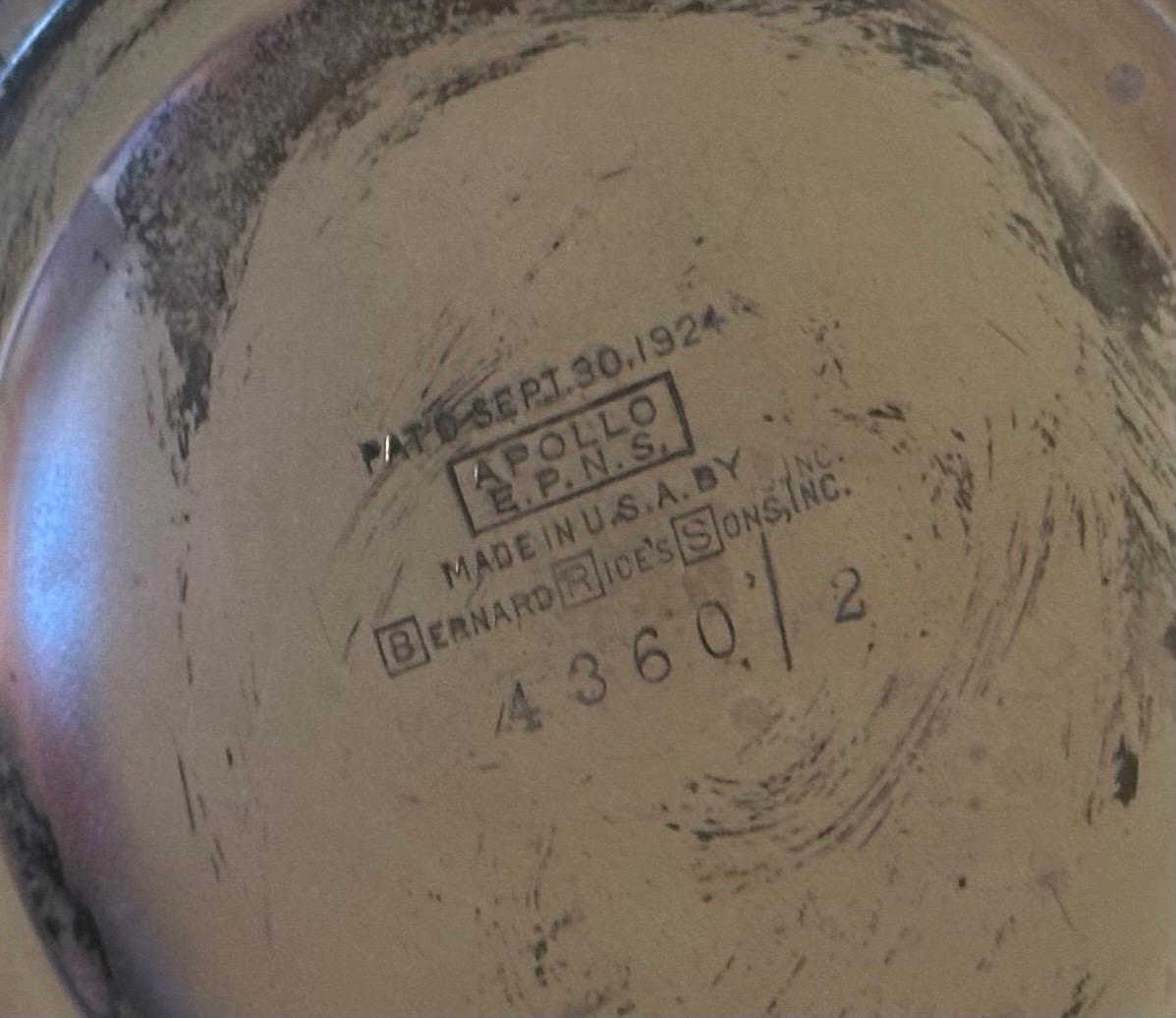 Antico shaker da Martini in argento Art Deco 