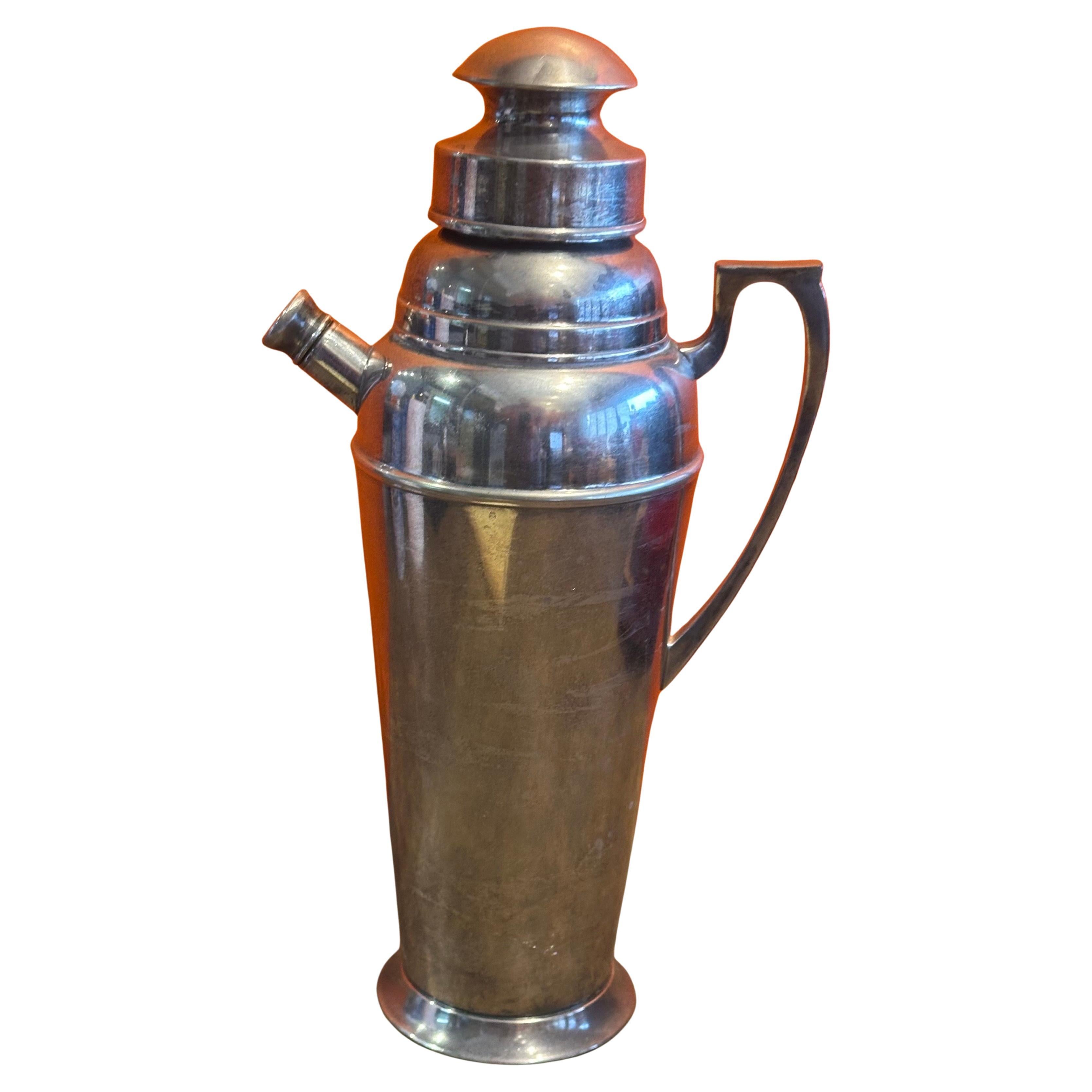 Antico shaker da Martini in argento Art Deco 