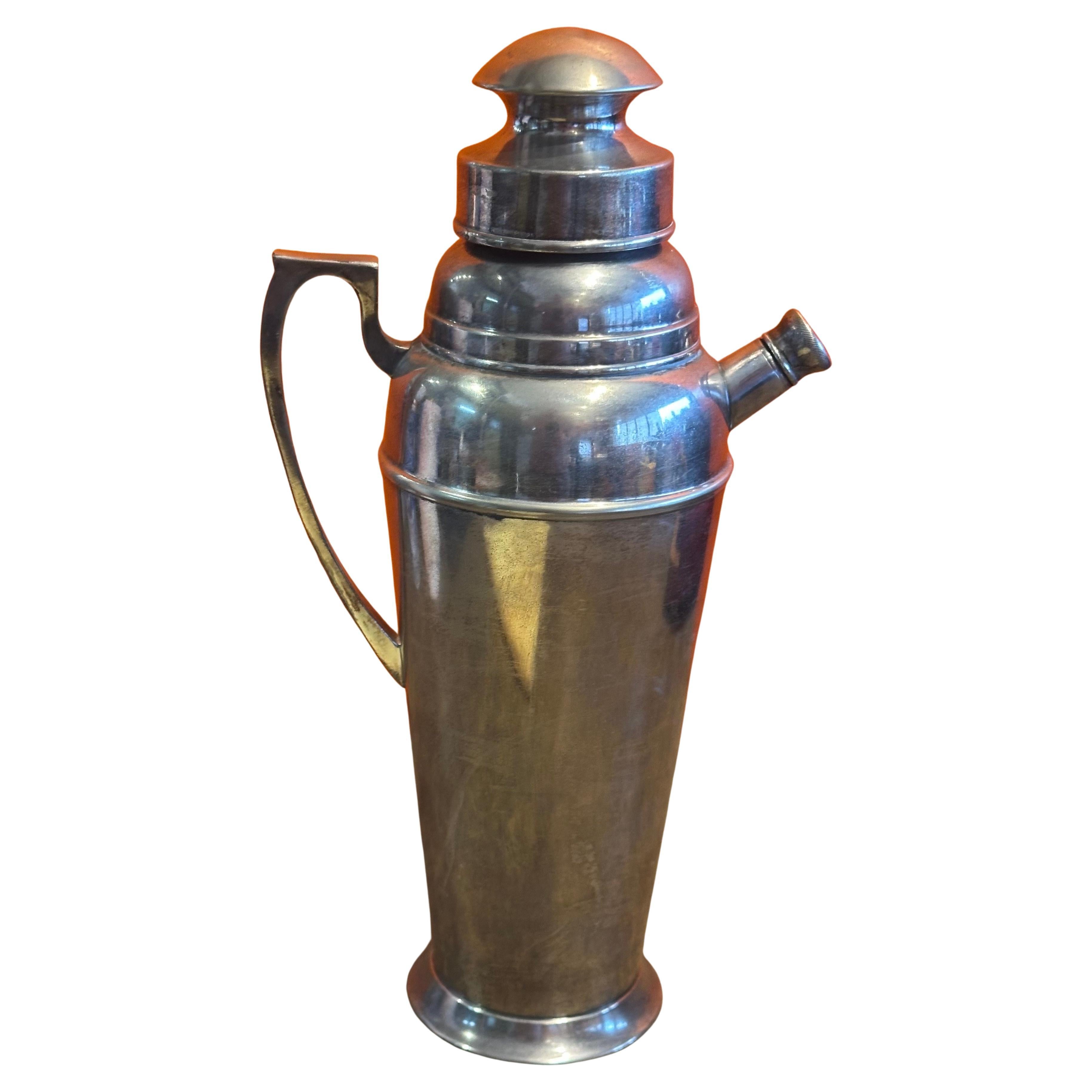 Art Déco Antico shaker da Martini in argento Art Deco 