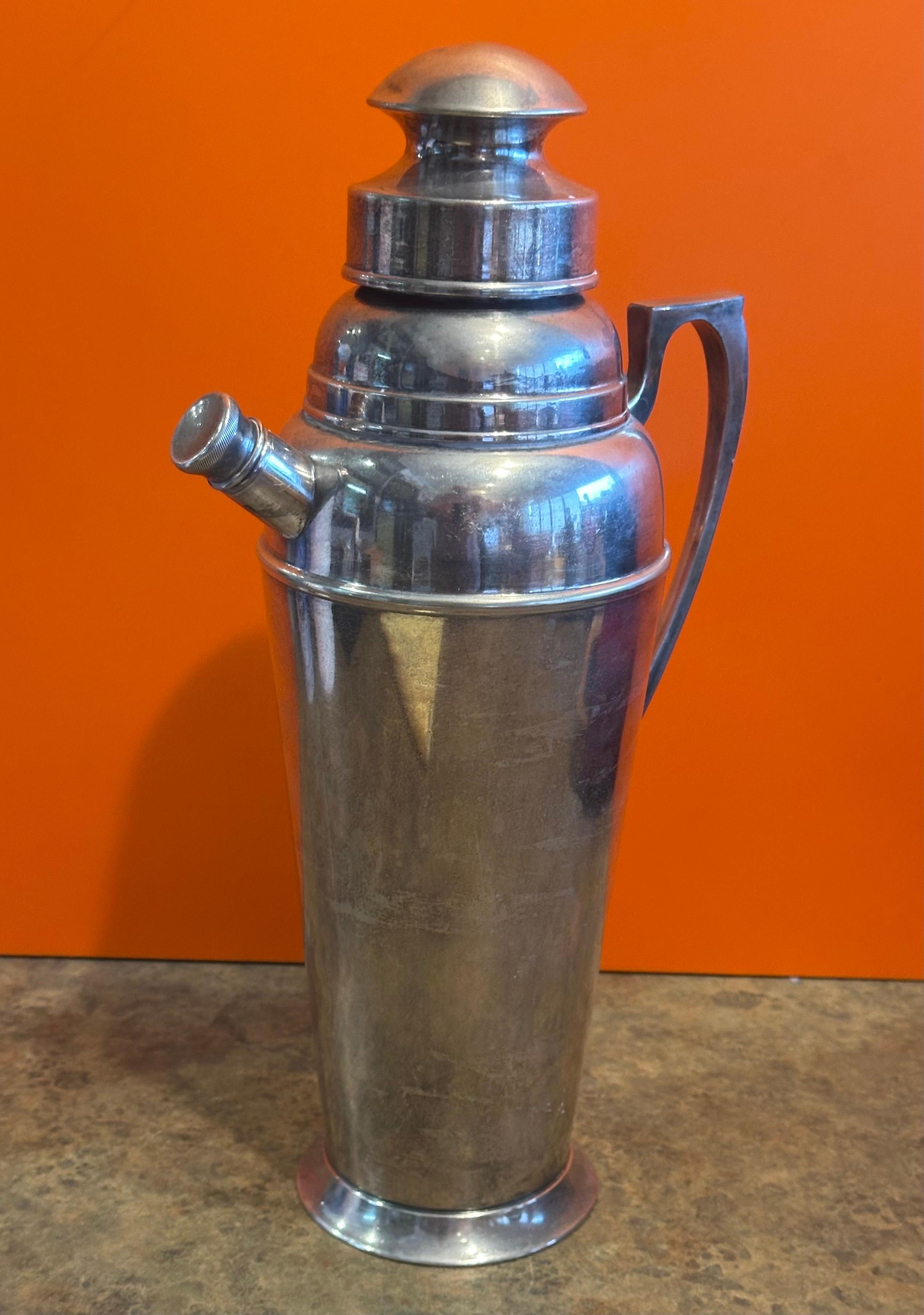 XX secolo Antico shaker da Martini in argento Art Deco 