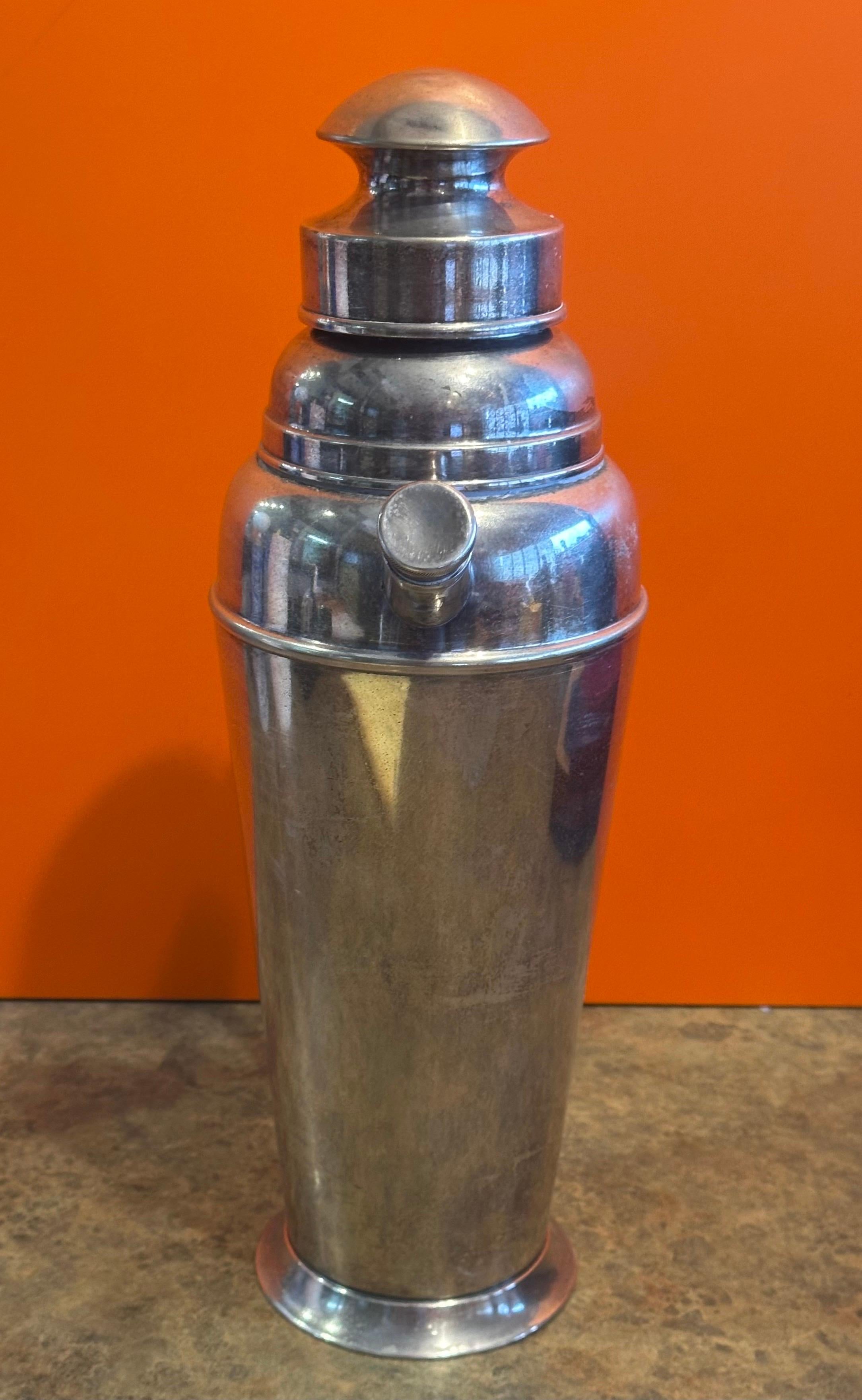 Placcato argento Antico shaker da Martini in argento Art Deco 