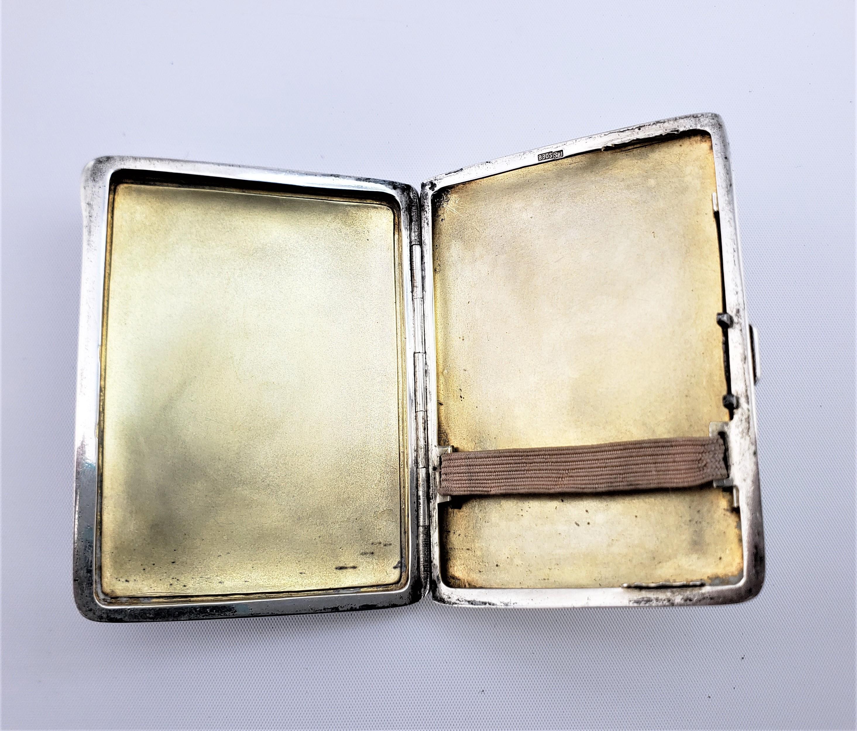 Antique Art Deco Austrian Silver & Enamel Cigarette Case 5