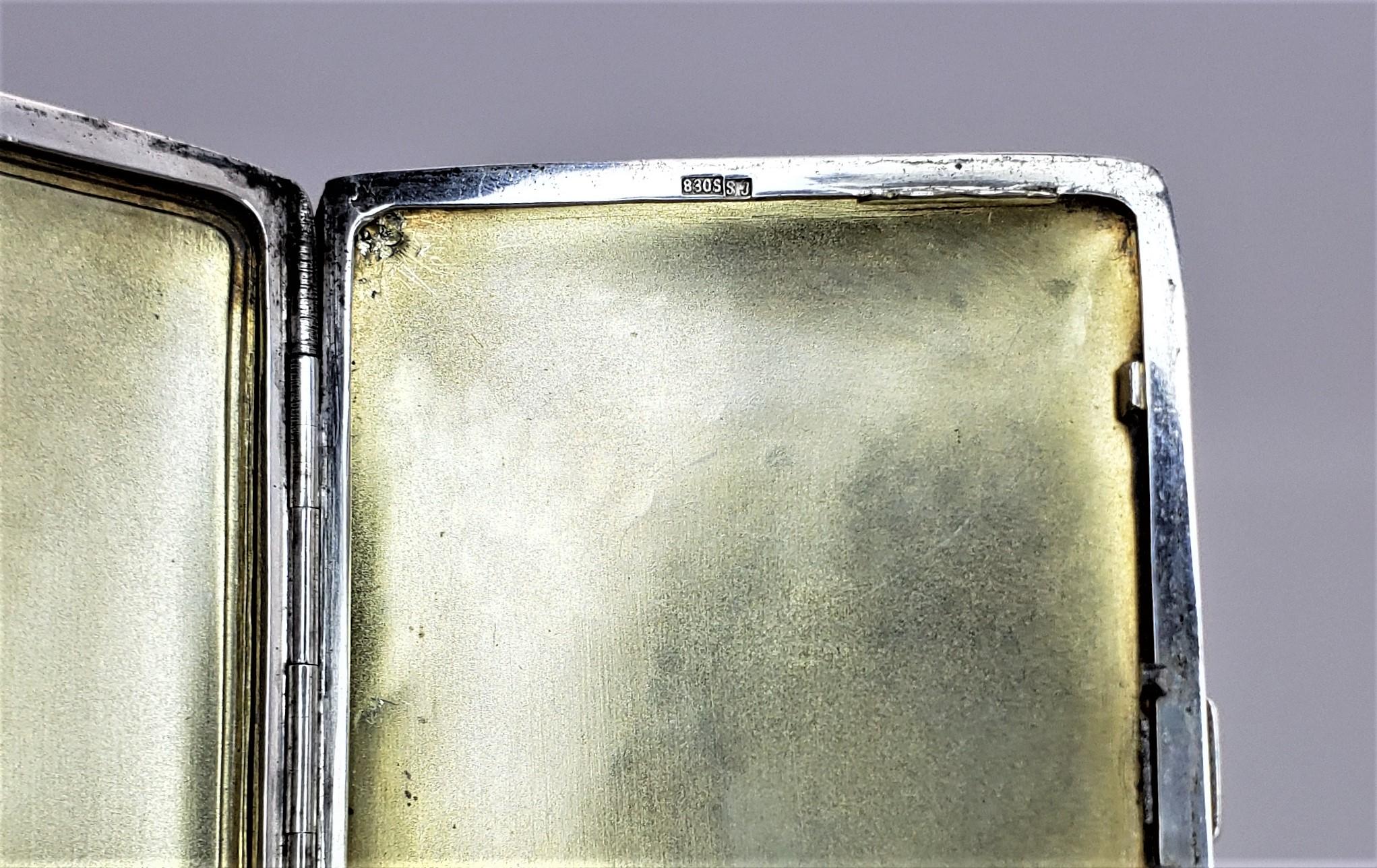 Antique Art Deco Austrian Silver & Enamel Cigarette Case 6