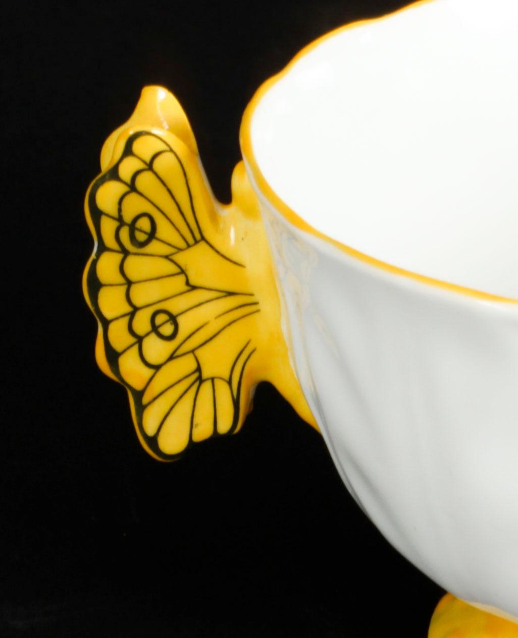 Antique Art Deco Aynsley Bone China Butterfly Tea Set 1920s 6