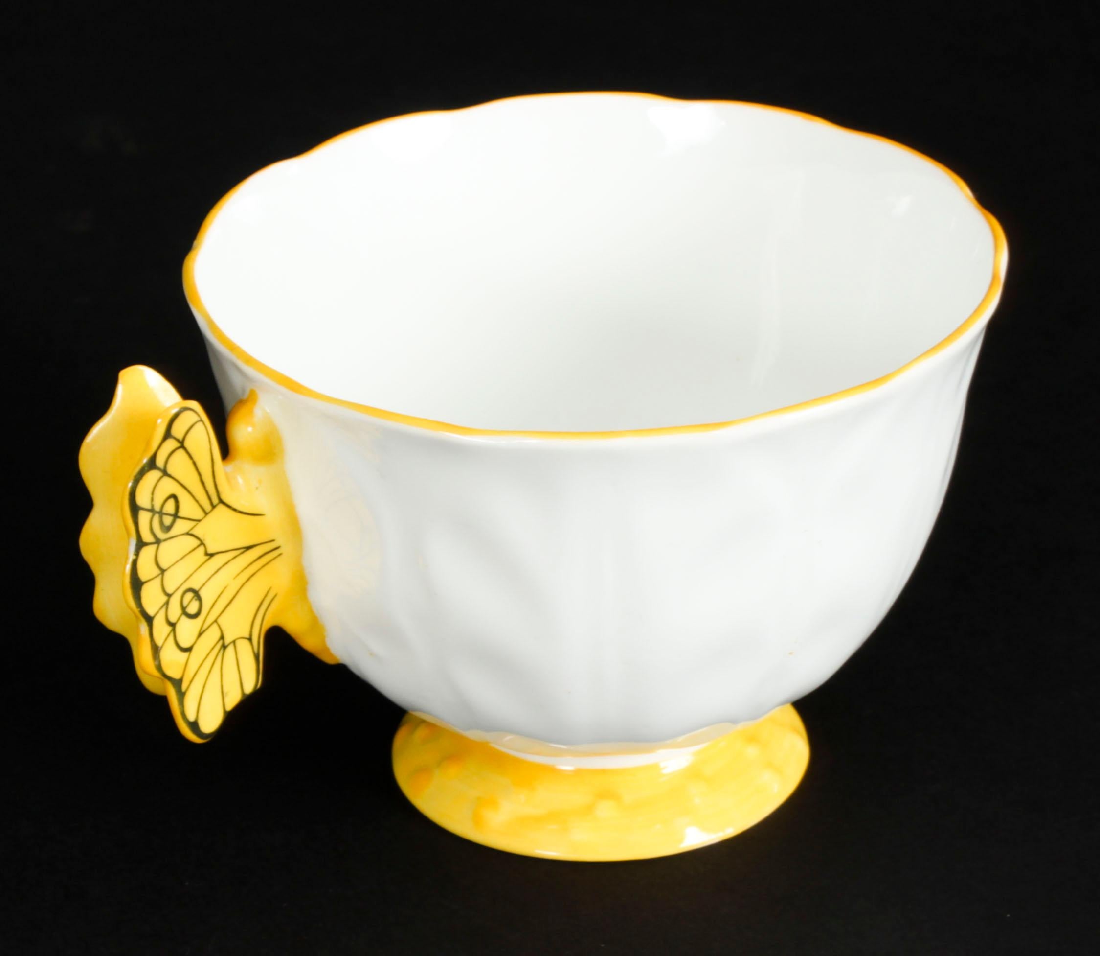 Antique Art Deco Aynsley Bone China Butterfly Tea Set 1920s 7