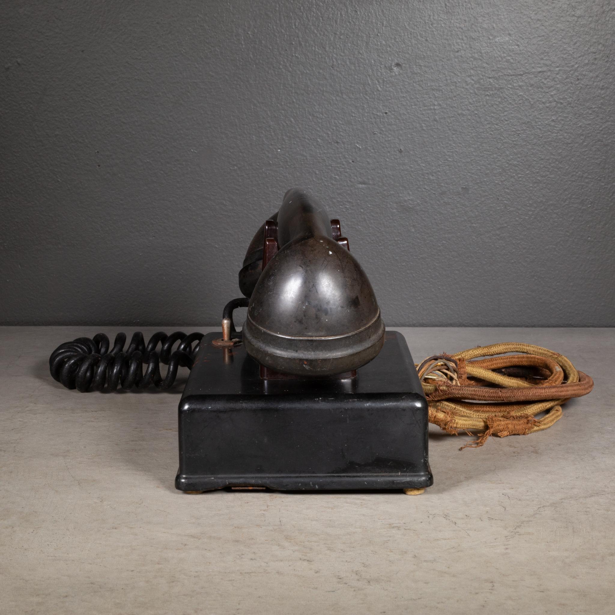 Antikes Art Deco Bakelite Hotel Dictophone-Schreibtisch Telefon aus Bakelit, um 1930 (Art déco) im Angebot
