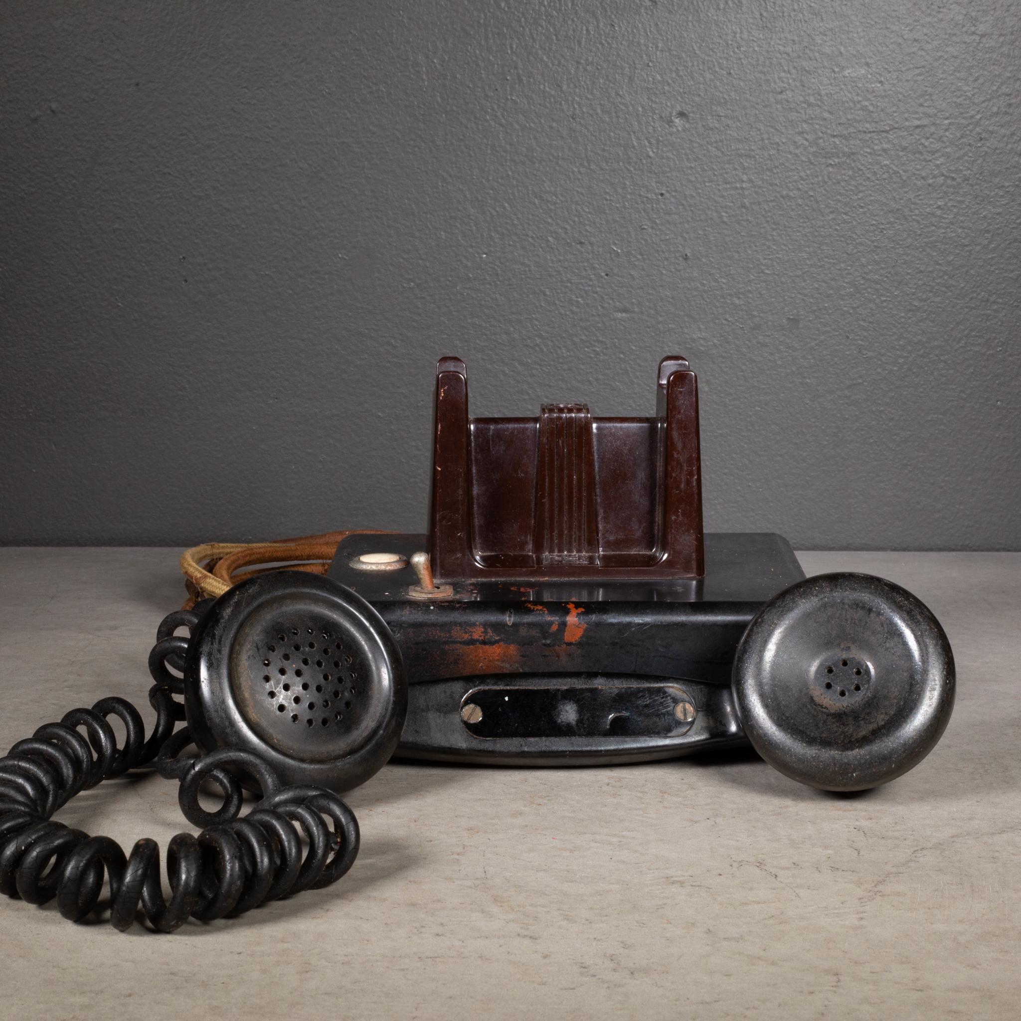 Antikes Art Deco Bakelite Hotel Dictophone-Schreibtisch Telefon aus Bakelit, um 1930 (20. Jahrhundert) im Angebot