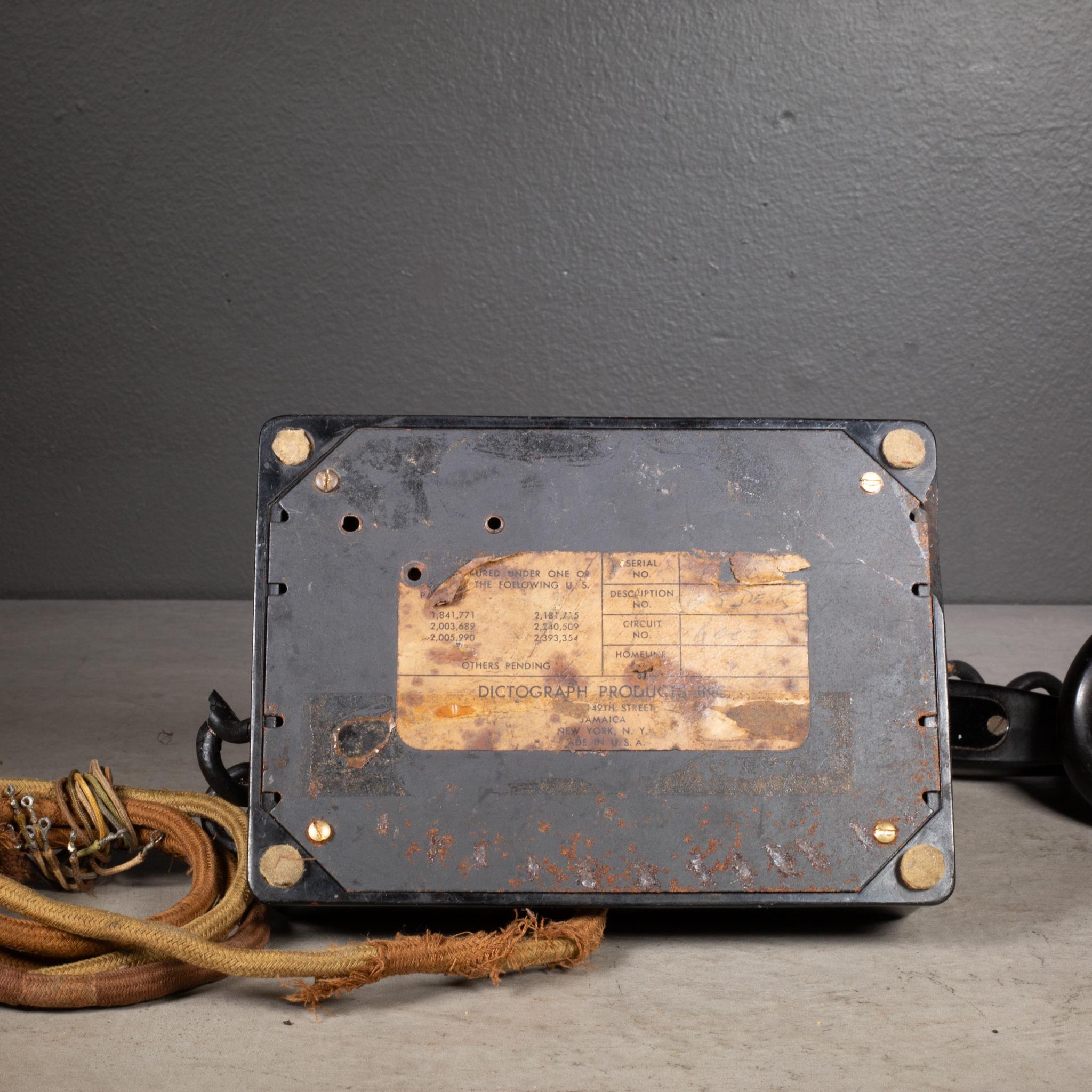 Antikes Art Deco Bakelite Hotel Dictophone-Schreibtisch Telefon aus Bakelit, um 1930 im Angebot 1