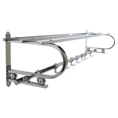 Antique Art Deco Bauhaus Chrome Coat Rack / Hat Rack 1930 Design Hallway Hanger